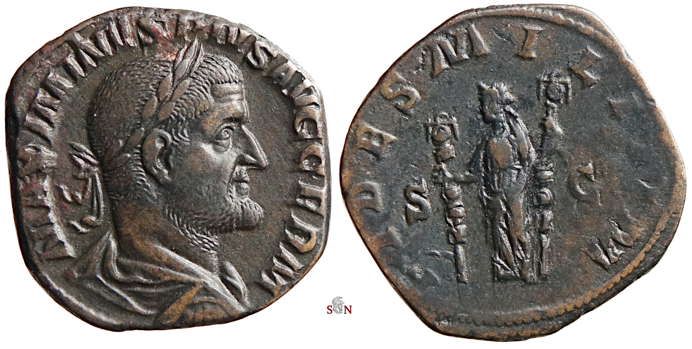 Maximinus I. Thrax Sestertius - FIDES MILITVM - RIC 78 | Roman