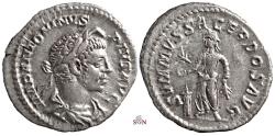Ancient Coins - Elagabalus Denarius - SVMMVS SACERDOS AVG - RIC 146