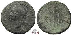 Ancient Coins - Domitianus As - Spes standing left - not listed in RIC with this obv legend