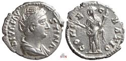 Ancient Coins - Diva Faustina I. Denarius - CONSECRATIO - Ceres - RIC 382b