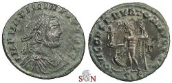 Ancient Coins - Maximinus II Daia Follis - IOVI CONSERVATORI - RIC 234b