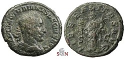 Ancient Coins - Trajanus Decius AE As - LIBERALITAS AVG - RIC 120 a