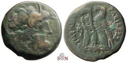 Ancient Coins - Ptolemaic Kingdom, Ptolemy IV Philopator AE drachm - two eagles - SNG Cop 308