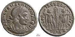 Ancient Coins - Constantius II Caesar Centenionalis - GLORIA EXERCITVS - RIC 263