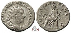 Ancient Coins - Trebonianus Gallus Antoninianus - IVNO MARTIALIS - RIC 83 - Antioch mint