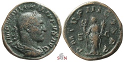 Ancient Coins - Philippus I Sestertius - Felicitas standing left - RIC 149a