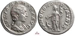 Ancient Coins - Julia Mamae Denarius - IVNO CONSERVATRIX - RIC 343