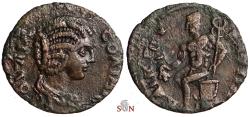 Ancient Coins - Julia Soaemias AE 22 mm - Cibyra, Phrygia - Hermes seated on basket - RPC 5409