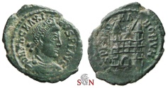 Ancient Coins - Magnus Maximus small bronze - SPES ROMANORVM - RIC 29a