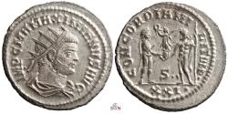 Ancient Coins - Maximianus Antoninianus - CONCORDIA MILITVM - RIC 595