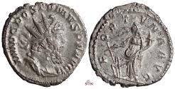 Ancient Coins - Postumus Antoninianus - FORTVNA AVG - Elmer 385 - Ex Zschucke Collection