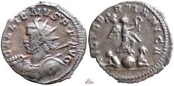 Ancient Coins - Gallienus Antoninianus - Victory standing on globe - Göbl 874