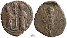 Ancient Coins - Constantine X Ducas and Eudocia AE Follis - AD 1059-1067 - CONSTANTINOPLE - Sear 1853