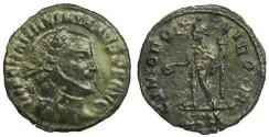 Ancient Coins - Maximianus Herculius Quarter Follis - Genio POPVLI ROMANI - RIC 146