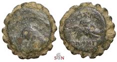 Ancient Coins - SELEUKID KINGS OF SYRIA. Demetrios I. Serrate Ae - Horse's head - Elephant's head