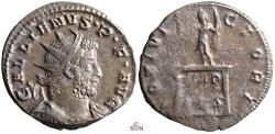Ancient Coins - Gallienus Antoninianus - IOVI VICTORI / IMP CES - Goebl 870 l