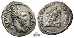Ancient Coins - Septimius Severus Denarius - Salus seated left - RIC 230