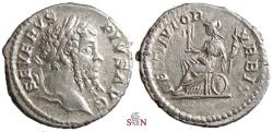 Ancient Coins - Septimius Severus Denarius - RESTITVTOR VRBIS - RIC 288