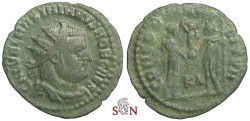 Ancient Coins - Galerius Maximianus AE radiate fraction - CONCORDIA MILITVM - RIC 19b