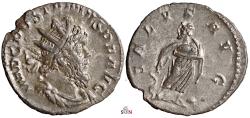 Ancient Coins - Postumus Antoninianus - SALVS AVG - Elmer 415- Ex Zschucke Collection