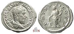Ancient Coins - Macrinus Denarius - Annona with modius - RIC 26c