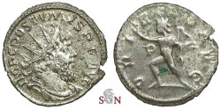 Ancient Coins - Postumus Antoninianus - ORIENS AVG - P - good silver - Elmer 568