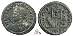 Ancient Coins - Crispus Follis - VIRTVS EXERCIT - Siscia mint - RIC 123