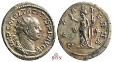 Ancient Coins - Tacitus Antoninianus - PAX AETERNA - RIC 34