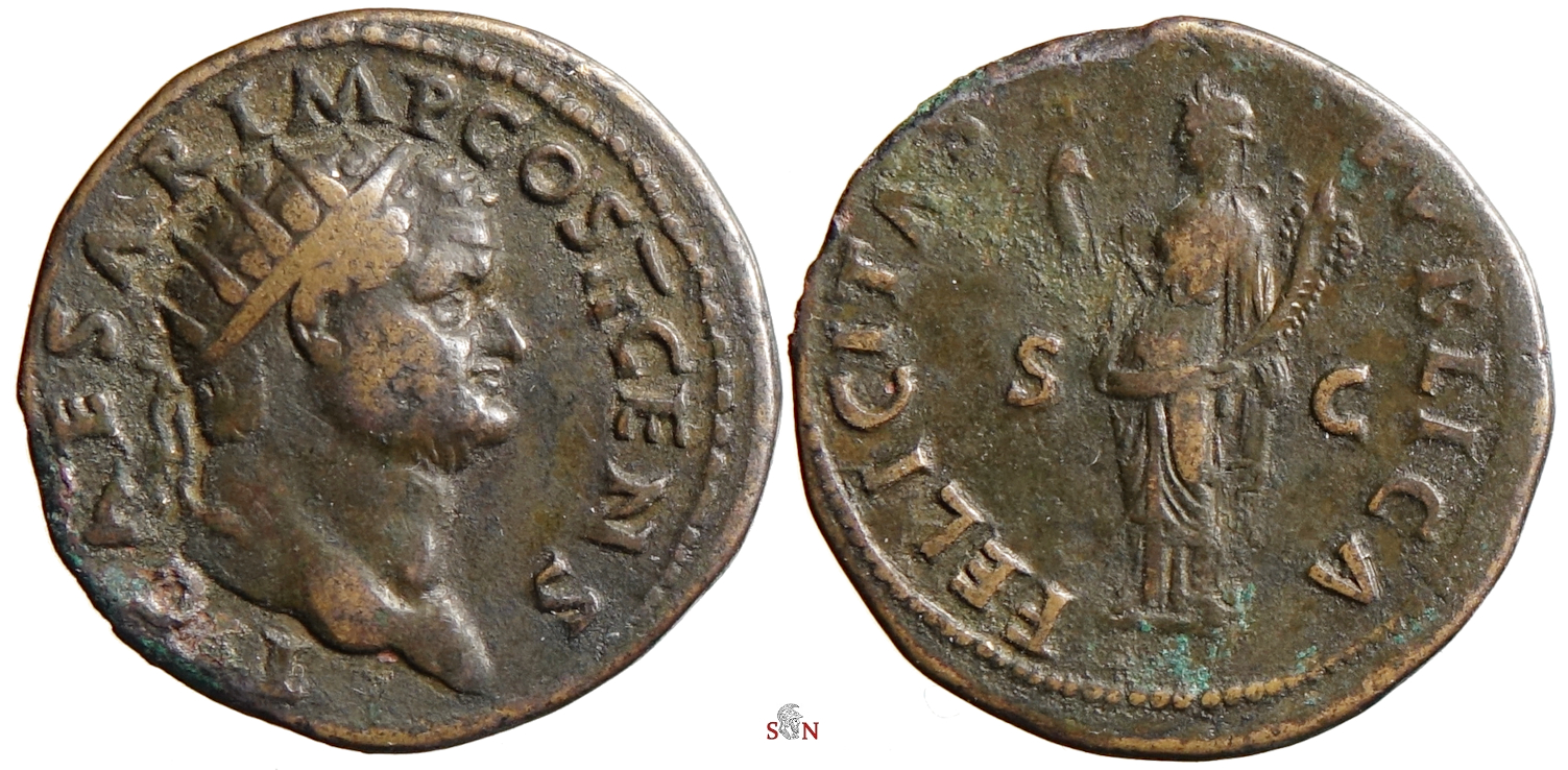 Titus as Caesar Dupondius - FELICITAS PVBLICA - RIC 742 | Roman ...