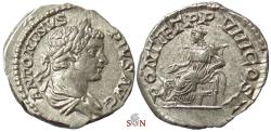 Ancient Coins - Caracalla Denarius - Salus seated left - RIC 82
