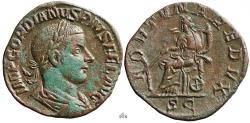 Ancient Coins - Gordianus III. Sestertius - FORTVNA REDVX - RIC 331a