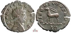 Ancient Coins - Gallienus Antoninianus - Antelope walking left - Göbl 750b