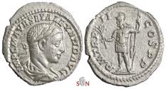 Ancient Coins - Severus Alexander Denarius - Mars standing left - RIC 23