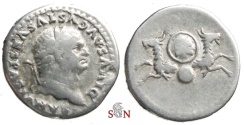Ancient Coins - Divus Vespasianus Denarius - two capricorns - RIC 357