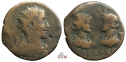Ancient Coins - CILICIA, Seleucia ad Calycadnum - Trebonianus Gallus - busts of Apollo and Artemis-Tyche