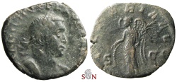 Ancient Coins - Gallienus Sestertius - VICTORIA AVGG - very rare with obv. legend PF AVG GERM - Goebl 114 n Ancient Coins - Gallienus Sestertius - VICTORIA AVGG - very rare with obv. legend PF AVG