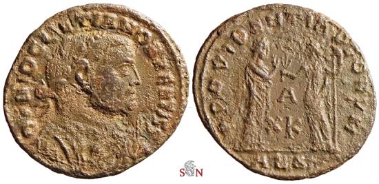 Ancient Coins - Diocletianus Follis - D N DIOCLETIANO BAEATISS - ex Grohs-Fligely collection 1875-1962