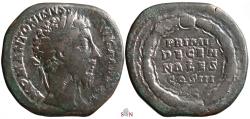 Ancient Coins - Marcus Aurelius Sestertius - PRIMI DECENNALES - RIC 1006
