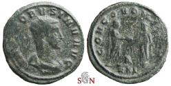 Ancient Coins - Probus Antoninianus - CONCORD MILIT - Very Rare INV obv. legend