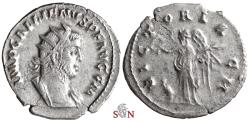 Ancient Coins - Gallienus Antoninianus - VICTORIA GM - Goebl 147 k