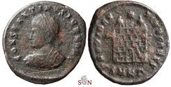 Ancient Coins - Constantinus II. Follis - PROVIDENTIAE CAESS - Campgate - Cyzicus - RIC 26
