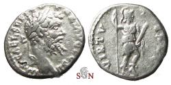 Ancient Coins - Septimius Severus Denarius - VIRTVTE AVG - Virtus standing right - RIC 431 - Emesa mint