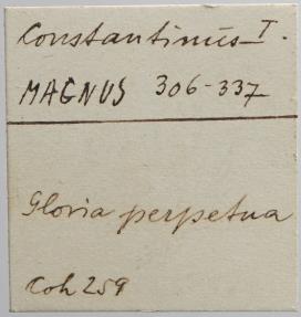 Ancient Coins - Constantinus I. Follis - GLORIA PERPET - Ex Grohs-Fligely Collection 1875-1962