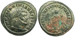 Ancient Coins - Maximianus Herculius Follis - Moneta standing left - RIC 45