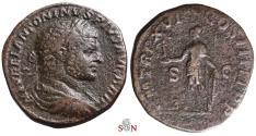 Ancient Coins - Caracalla Sestertius - exteremly rare with Rev. Legend P M TR P XVI COS IIIII [sic] P P - not in BMC and RIC