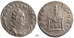 Ancient Coins - Gallienus Antoninianus - IOVI VICTORI / IMP CES - Goebl 870 f