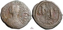Ancient Coins - Byzantine Empire -  Justinian I. Follis - Nikomedia