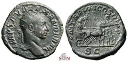 Ancient Coins - Severus Alexander Dupondius - Quadriga right - RIC 497