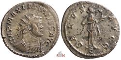 Ancient Coins - Maximianus Herculius Antoninianus - SALVS AVGG - Lyon - ex Grohs-Fligely collection 1875-1962