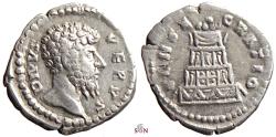Ancient Coins - Divus Lucius Verus Denarius - CONSECRATIO - RIC 596 b